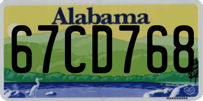 AL license plate 67CD768