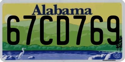 AL license plate 67CD769