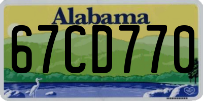 AL license plate 67CD770