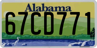 AL license plate 67CD771