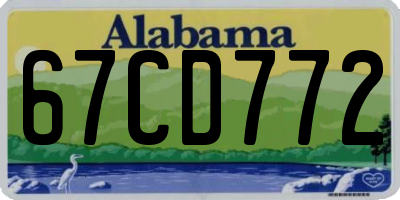 AL license plate 67CD772