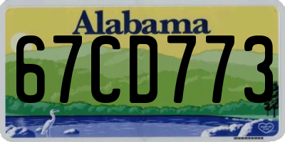 AL license plate 67CD773