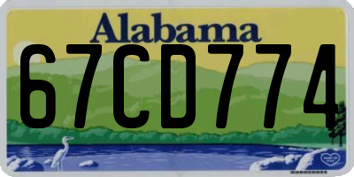 AL license plate 67CD774