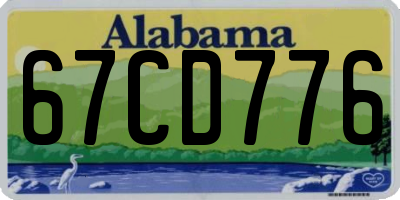 AL license plate 67CD776