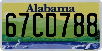 AL license plate 67CD788