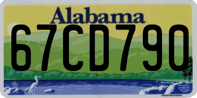 AL license plate 67CD790