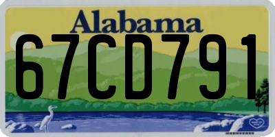 AL license plate 67CD791