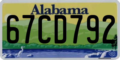 AL license plate 67CD792