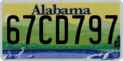 AL license plate 67CD797