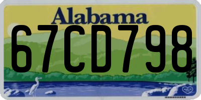 AL license plate 67CD798
