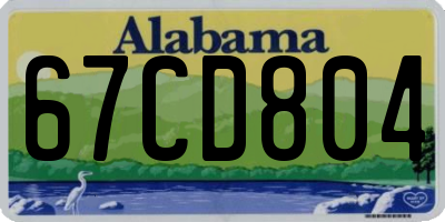 AL license plate 67CD804