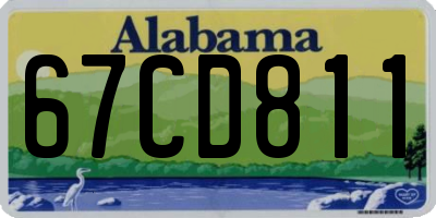 AL license plate 67CD811