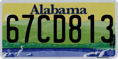 AL license plate 67CD813
