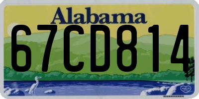 AL license plate 67CD814