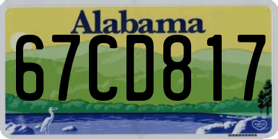 AL license plate 67CD817
