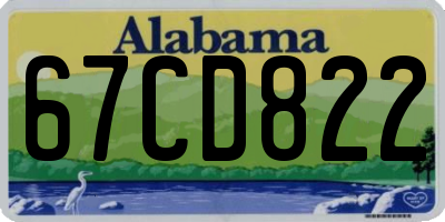 AL license plate 67CD822