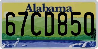 AL license plate 67CD850