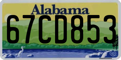 AL license plate 67CD853