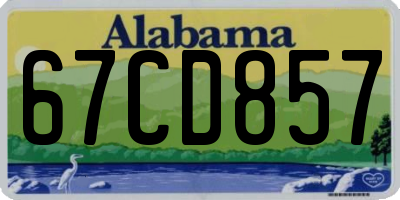 AL license plate 67CD857