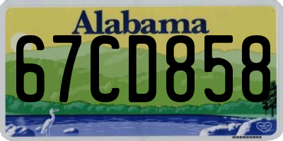 AL license plate 67CD858