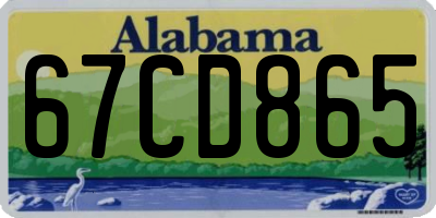 AL license plate 67CD865