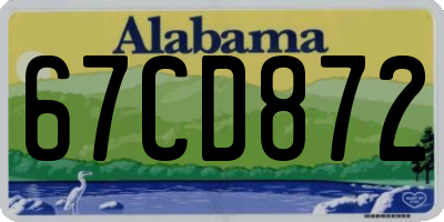 AL license plate 67CD872