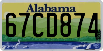 AL license plate 67CD874