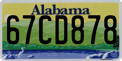 AL license plate 67CD878