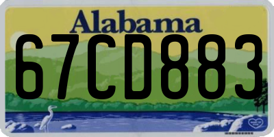 AL license plate 67CD883