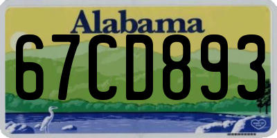 AL license plate 67CD893