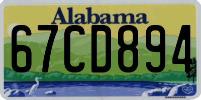 AL license plate 67CD894