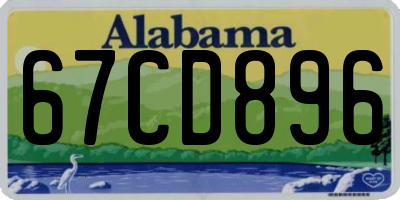 AL license plate 67CD896