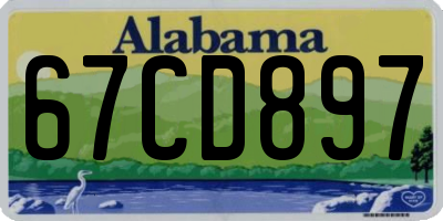 AL license plate 67CD897