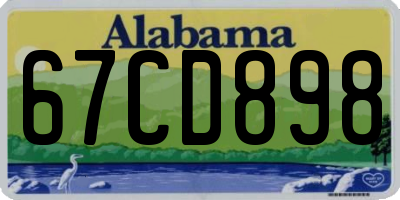 AL license plate 67CD898