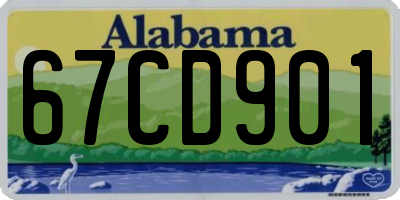 AL license plate 67CD901