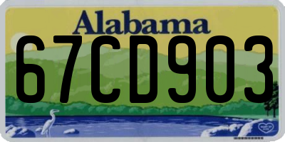 AL license plate 67CD903