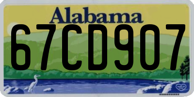 AL license plate 67CD907
