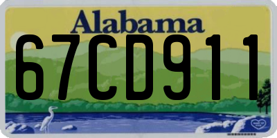 AL license plate 67CD911