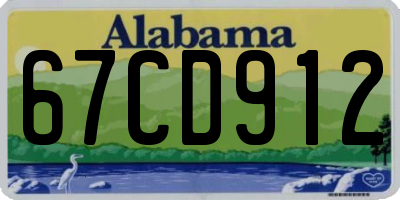AL license plate 67CD912