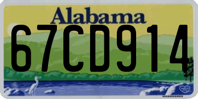 AL license plate 67CD914