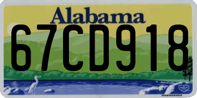AL license plate 67CD918