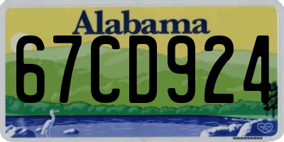 AL license plate 67CD924