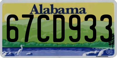 AL license plate 67CD933