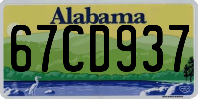 AL license plate 67CD937