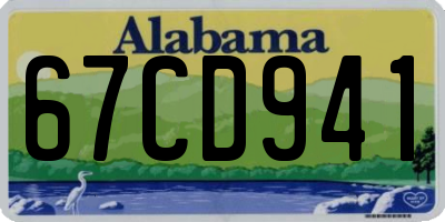 AL license plate 67CD941