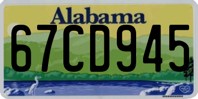 AL license plate 67CD945