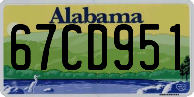 AL license plate 67CD951