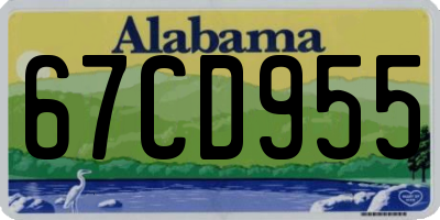 AL license plate 67CD955