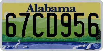 AL license plate 67CD956