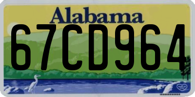 AL license plate 67CD964